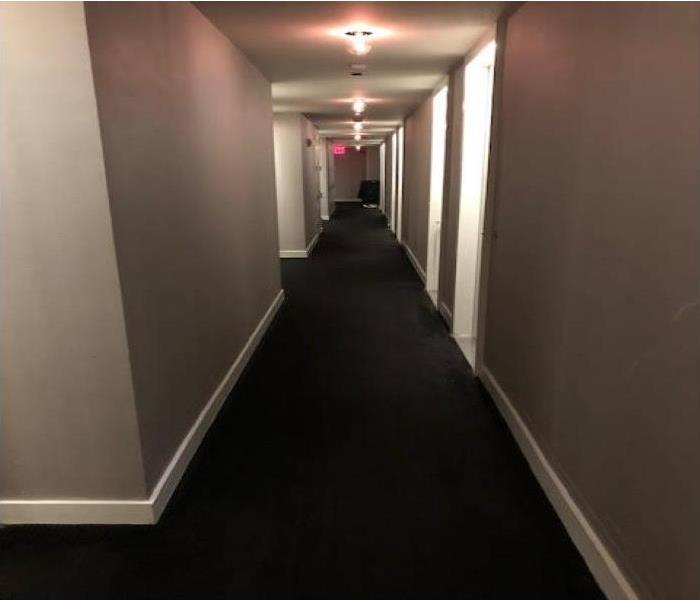 hallway after mitigation